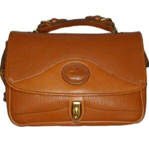 Vintage Dooney and Bourke Carrier Crossbody Handbag in British Tan